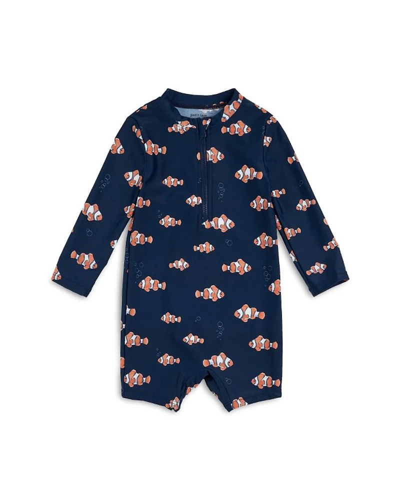 Boys' Clownfish Print Long Sleeved Rashguard Swimsuit - Baby
