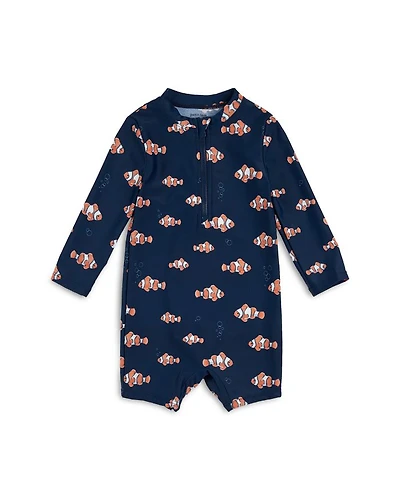 Boys' Clownfish Print Long Sleeved Rashguard Swimsuit - Baby