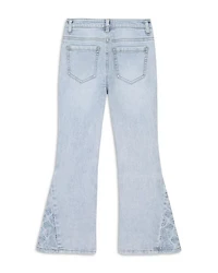 Girls' Floral Embroidered Flare Leg Jeans - Big Kid