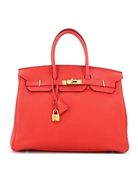 Birkin Handbag Red Togo with Gold Hardware