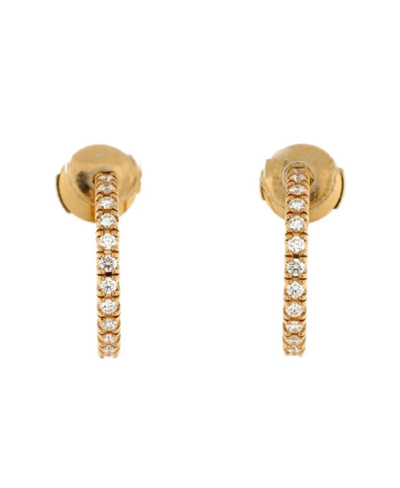 Small Etincelle de Cartier Hoops Earrings 18K Gold and Diamonds