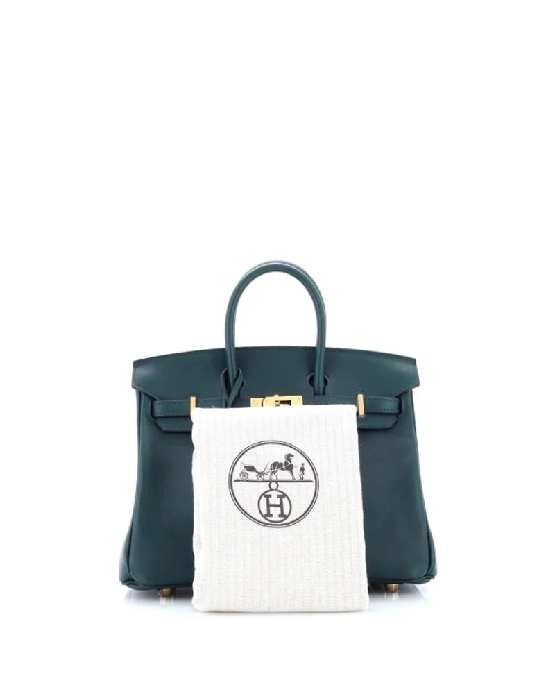 Birkin 25 Handbag Green Swift with Gold Hardware