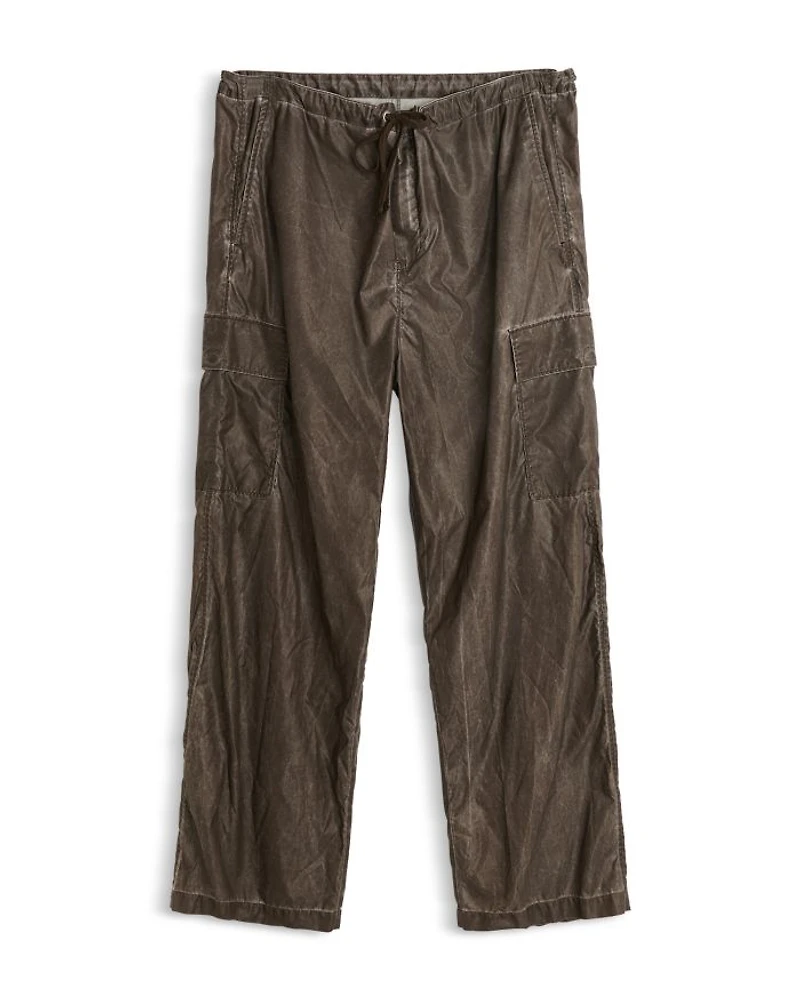 Washed Straight Fit Drawstring Pants