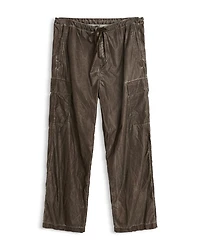 Washed Straight Fit Drawstring Pants