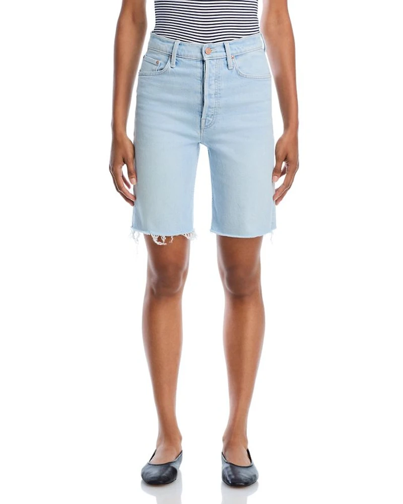 Rider High Rise Denim Bermuda Shorts Cowabunga