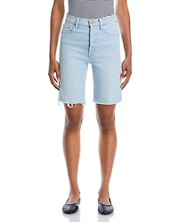 Rider High Rise Denim Bermuda Shorts Cowabunga