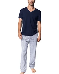 Cotton Twill Ticking Stripe Pajama Pants