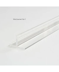 Clear Wall Mounted Zig Zag Pet Gate with Silver Latch, 6 Panel