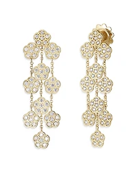 Roberto Coin 18K Yellow Gold Diamond Daisy Chandelier Earrings