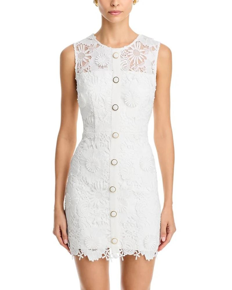 Judy Cady Lace Combo Mini Dress