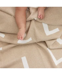 Unisex Light Camel Multi Letter Blanket - Baby, Little Kid