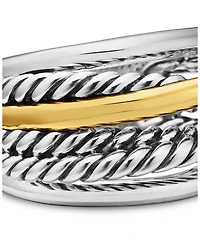 Crossover Narrow Ring with Gold