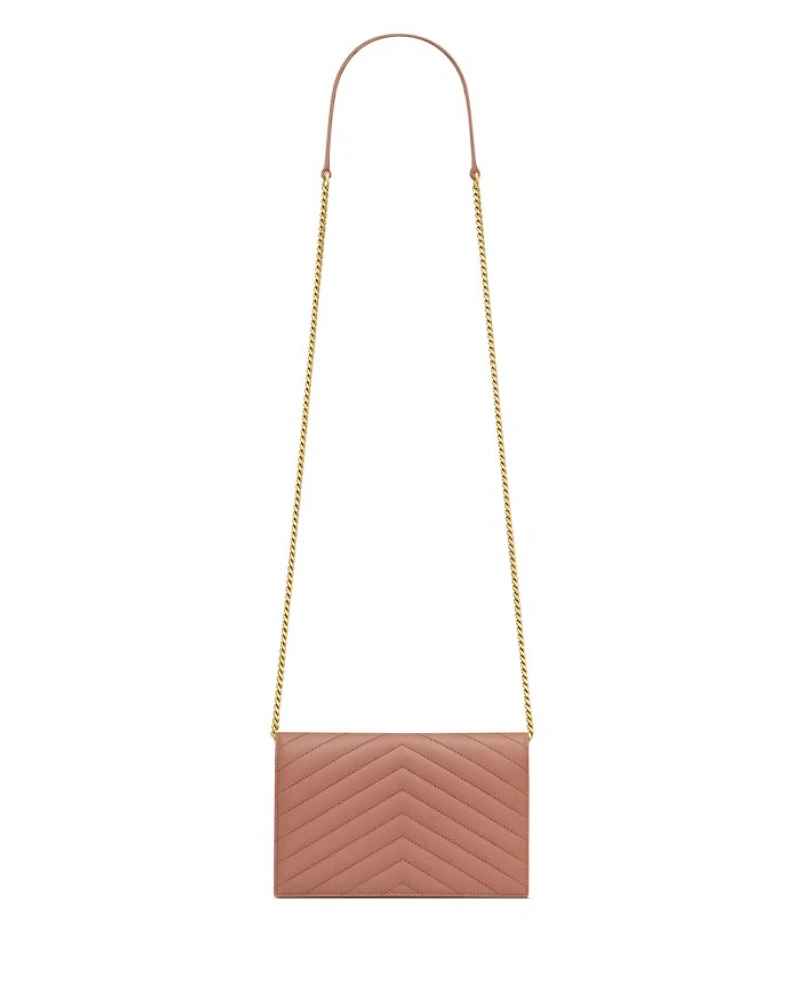 Cassandre Envelope Chain Wallet Grain Leather