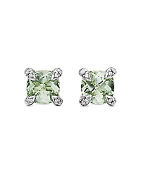 David Yurman Chatelaine Stud Earrings with Prasiolite and Diamonds