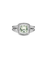 David Yurman Petite Albion Ring with Prasiolite & Diamonds