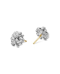 Crossover Earrings with Diamonds