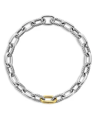 DY Madison® Chain Necklace Sterling Silver with 18K Yellow Gold, 13.5mm