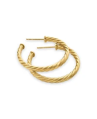 Cablespira® Hoop Earrings in 18K Yellow Gold, 1in