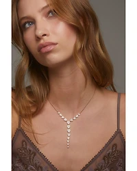 Real Love Pavé Heart Lariat Necklace in 18K Gold Plated, 16"-20"