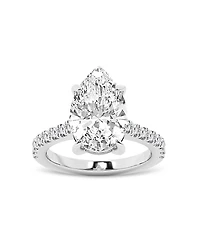 Bloomingdale's Fine Collection Lab Grown Pear & Round Cut Diamond Engagement Ring