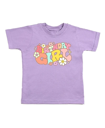 Sweet Wink Girls' Groovy Birthday Girl Short Sleeve T-Shirt - Baby