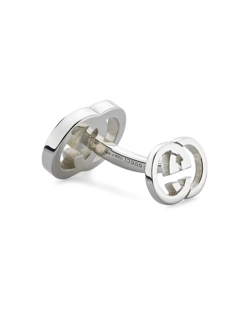 Men's Sterling Silver Interlocking G Polished Cufflinks