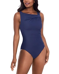 Miraclesuit Rock Solid Avra Underwire Asymmetric One Piece Swimsuit
