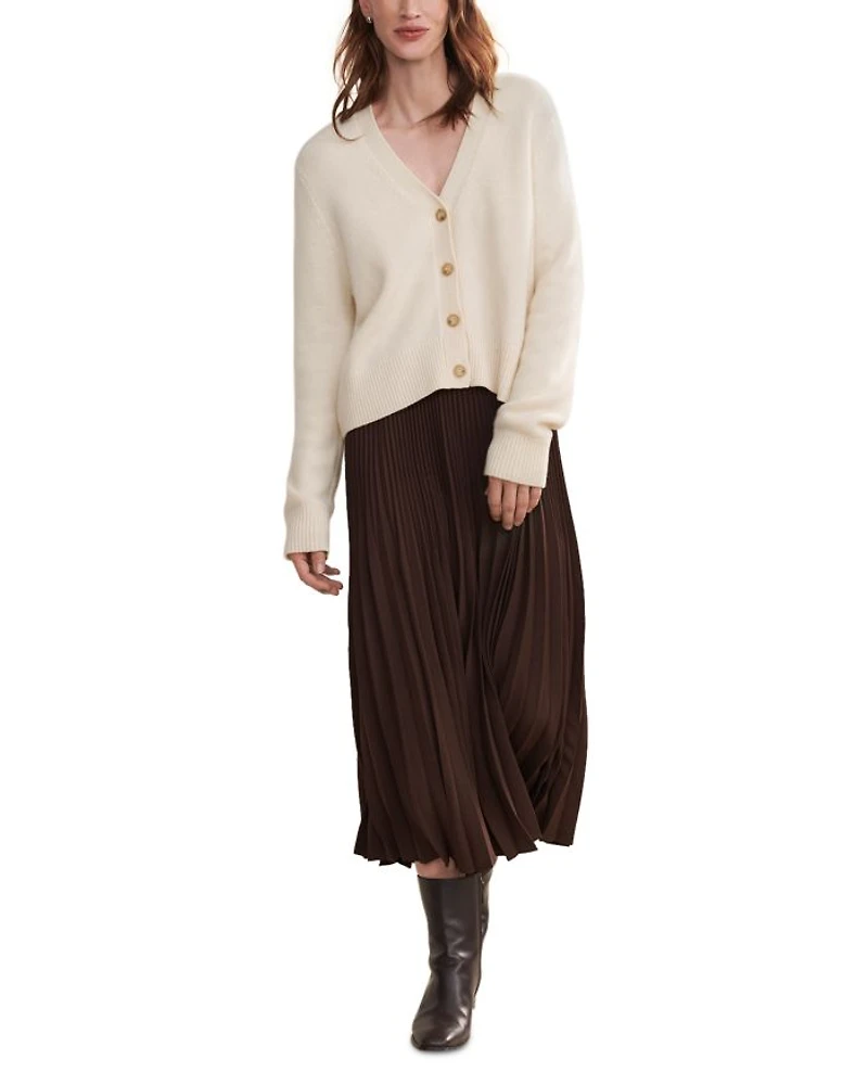 Colette Cashmere V Neck Cardigan Sweater