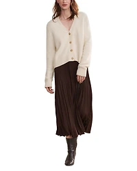 Colette Cashmere V Neck Cardigan Sweater