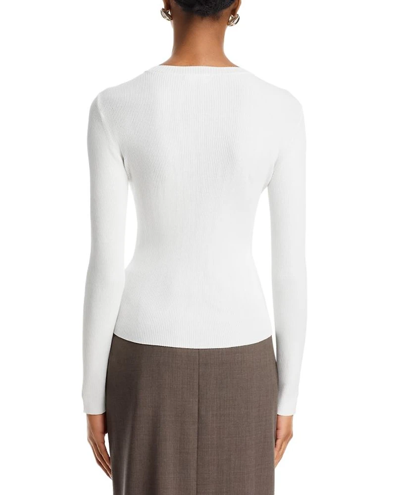 Elda Chain Crewneck Pullover Sweater