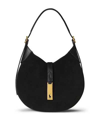 Polo ID Suede and Leather Small Shoulder Bag