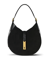 Polo ID Suede and Leather Small Shoulder Bag