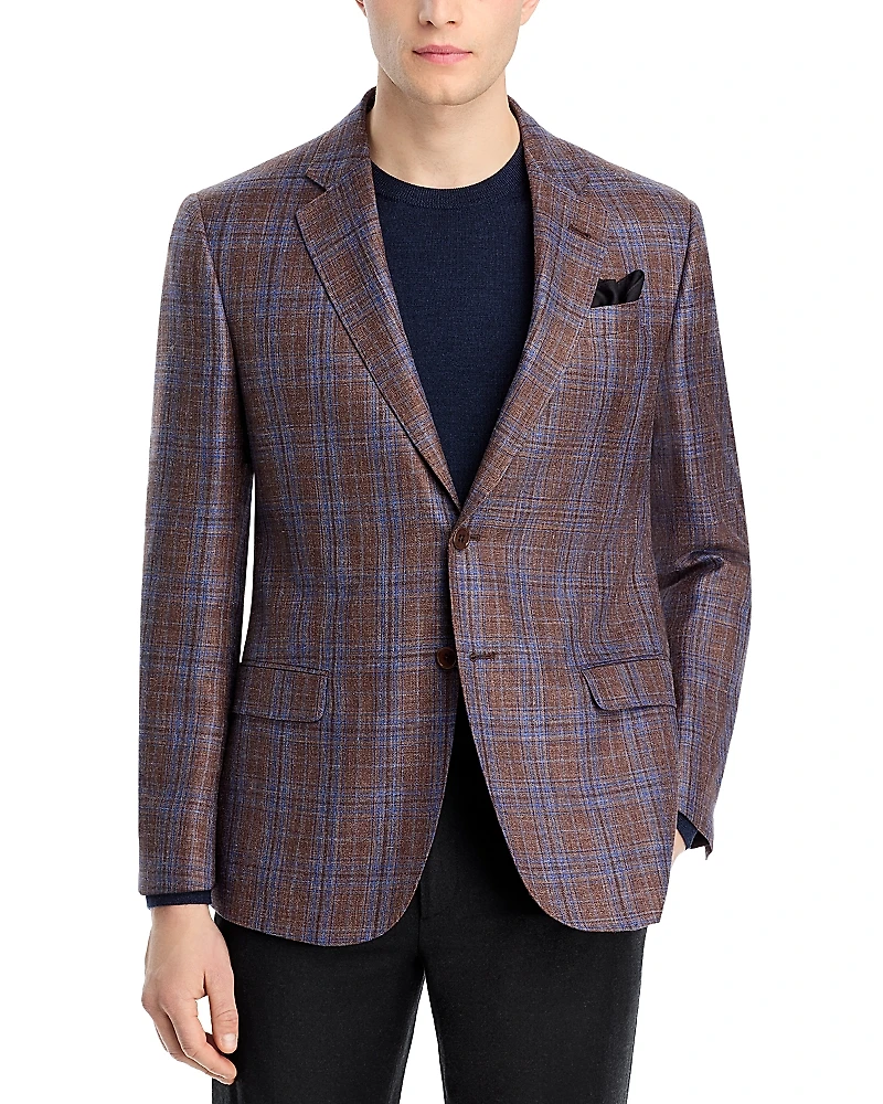 Emporio Armani G Line Regular Fit Two Tone Plaid Jacket