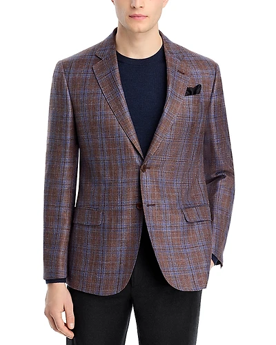 Emporio Armani G Line Regular Fit Two Tone Plaid Jacket
