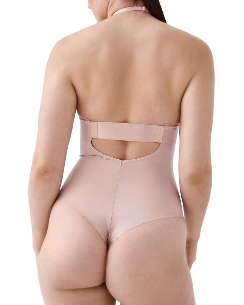 Suit Your Fancy Plunge Low Back Thong Bodysuit