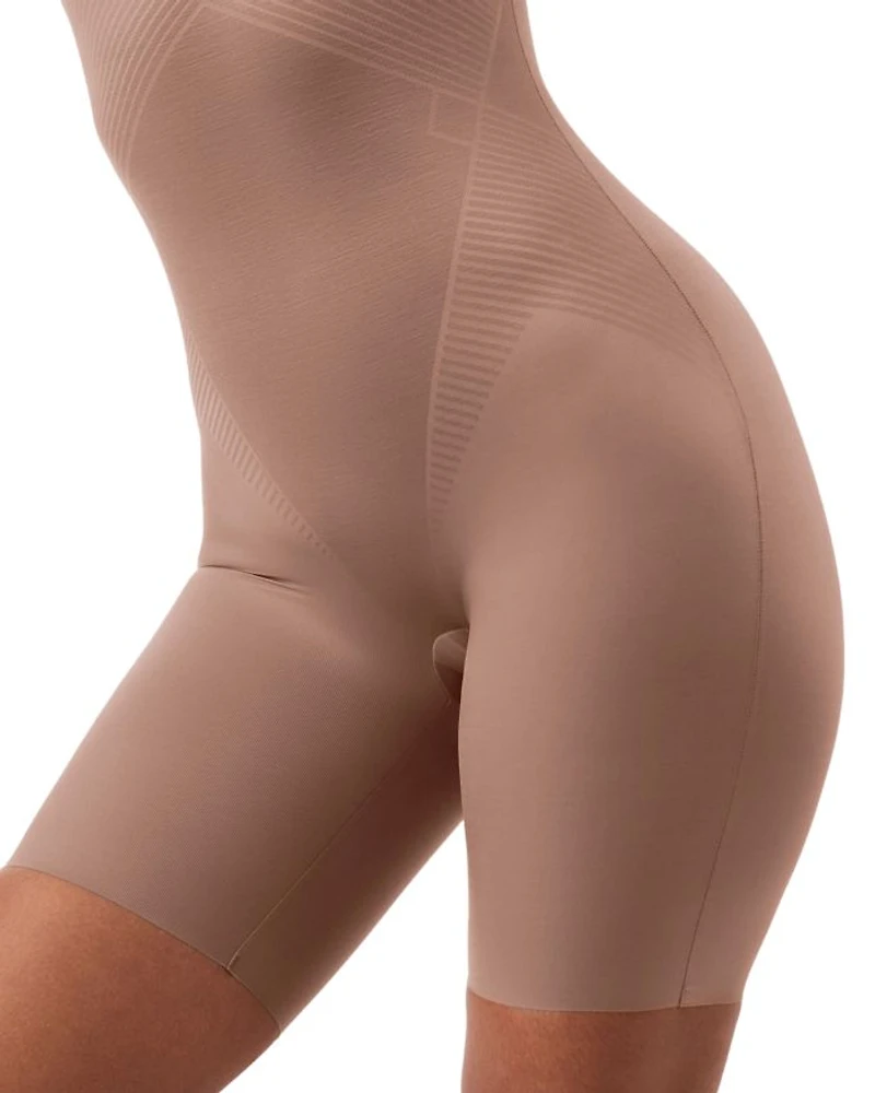 Thinstincts 2.0 Open Bust Mid Thigh Bodysuit