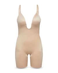 Suit Your Fancy Plunge Low-Back Mid-Thigh Bodysuit