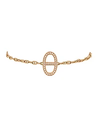 Chaine d'Ancre Contour Bracelet 18K Rose Gold with Diamonds