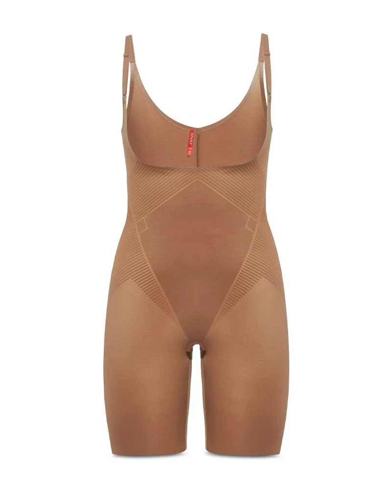 Thinstincts 2.0 Open Bust Mid Thigh Bodysuit