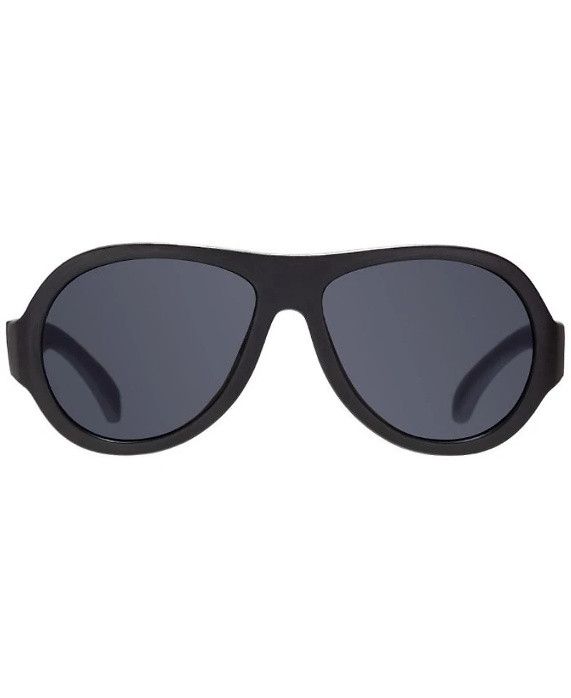 Jet Black Aviator Sunglasses