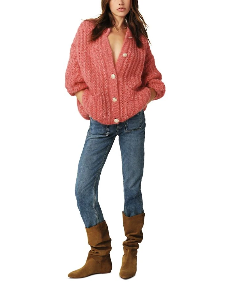 Bosic Round Neck Cardigan Sweater