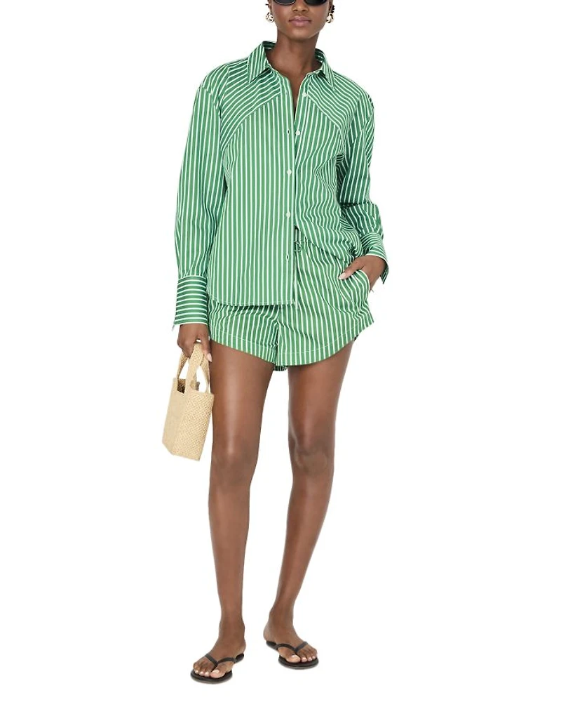 Alexis Diagonal Yoke Button Front Top