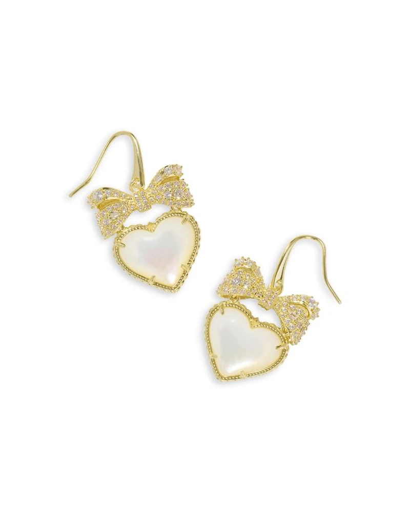 Haisley Heart & Bow Drop Earrings