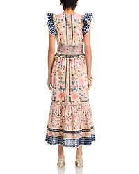 Superbloom Tapestry Cream Maxi Dress