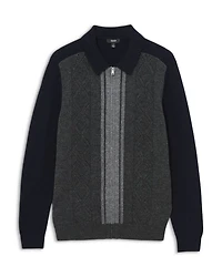 Tennant Wool Color Block Regular Fit Cardigan