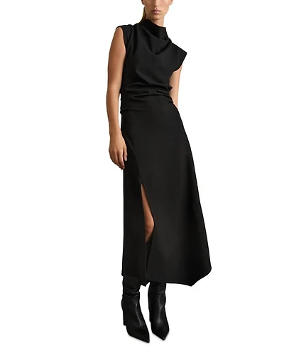 Harlan Twill Jersey Midi Dress
