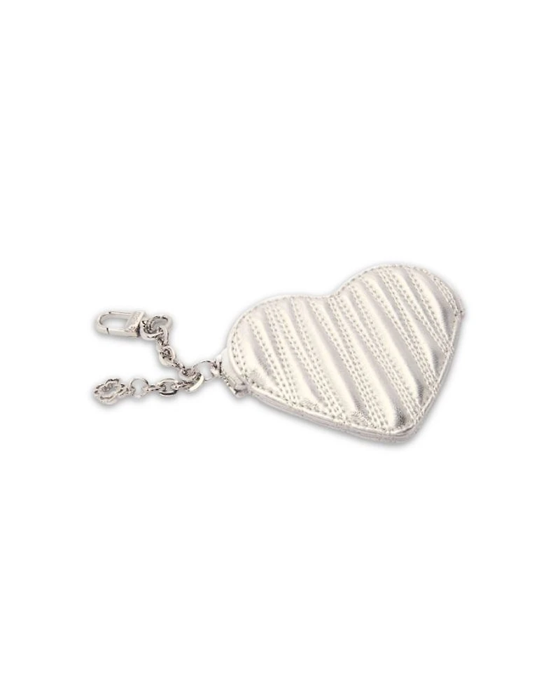 Quilted Metallic Heart Purse