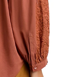 Elaine Lace Applique Top