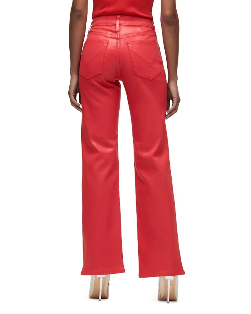 Rosie High Rise Wide Leg Jeans Poinsettia