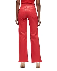 Rosie High Rise Wide Leg Jeans Poinsettia